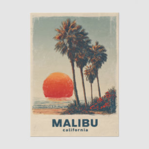 Papel De Seda Viagens vintage Malibu California
