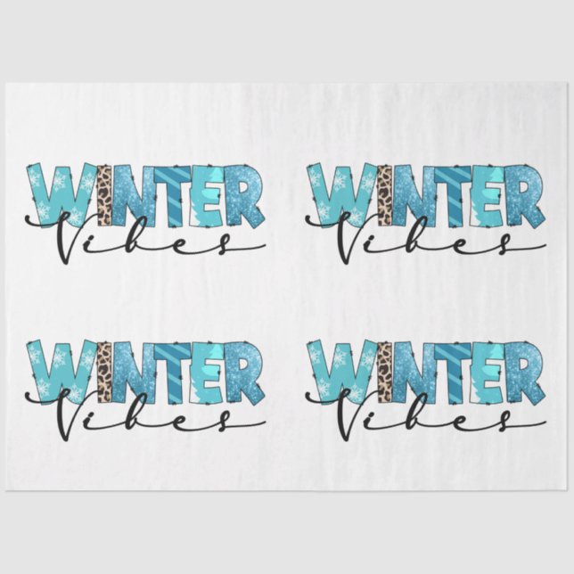 Papel De Seda Vibes do inverno Personalizam (Frente )