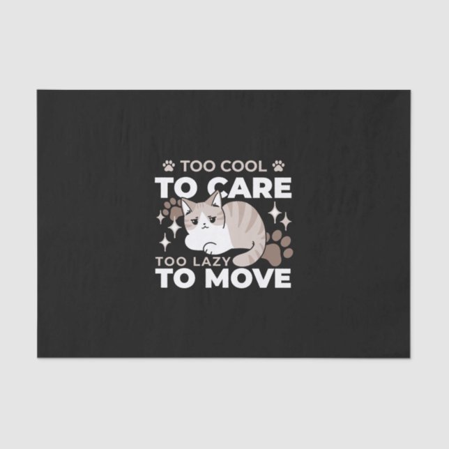 Papel De Seda Vibes relaxadas e preguiçosas para Design de gatin (Frente )