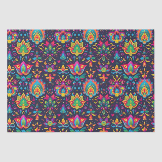 Papel De Seda Vibrant Diwali (Frente )