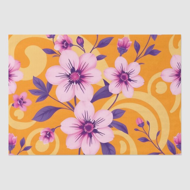 Papel De Seda Vibrant Summer Floral-Dopamina (Frente )