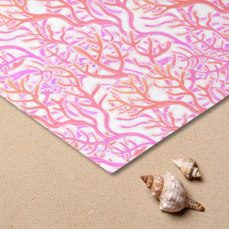 Papel de seda vibrante do recife de coral rosa