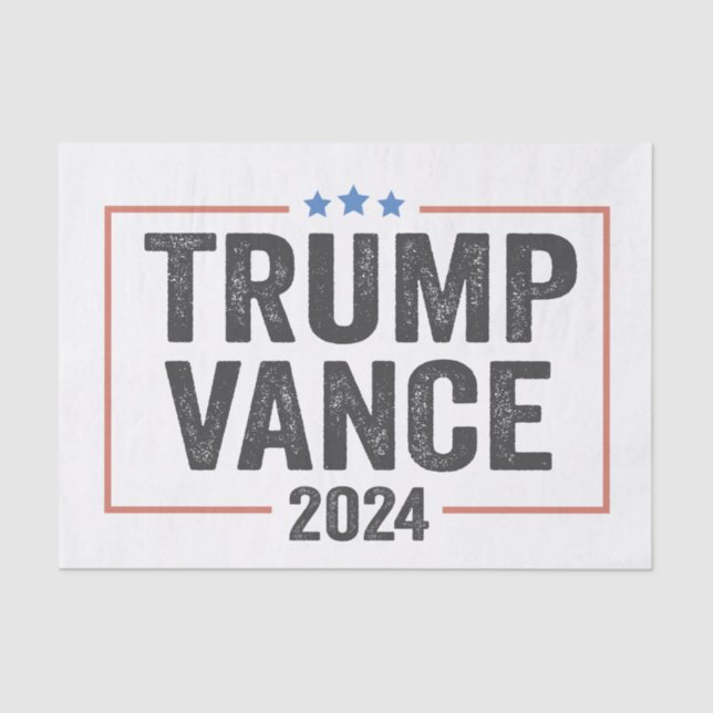 Papel De Seda Vice-Presidente Trump Vance 2024 Presidente Eleiçã (Frente )