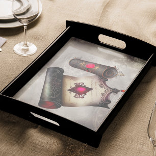 Papel De Seda Victorian Boudoir Rolagem mágica antiga com gema