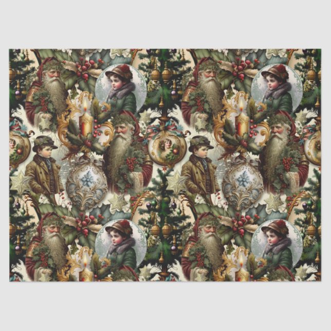 Papel De Seda Victorian Christmas Elegance  (Frente )