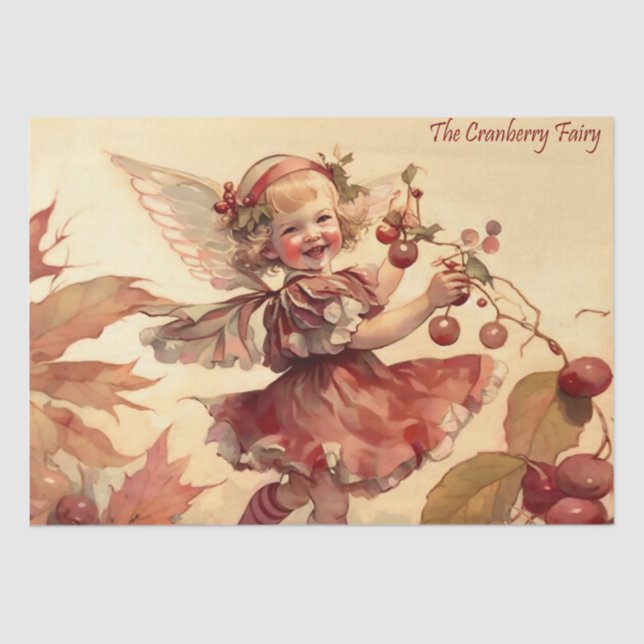 Papel De Seda Victorian "Cranberry Fairy" (Frente )