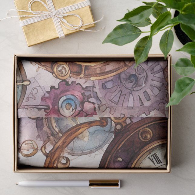 Papel De Seda Victorian Steampunk (Presente)