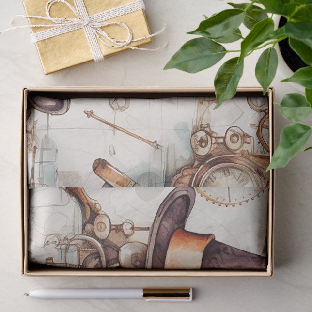 Papel De Seda Victorian Steampunk (Presente)