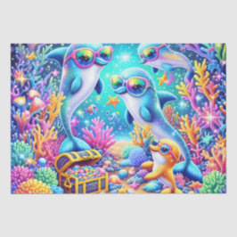 Papel De Seda Vida marinha