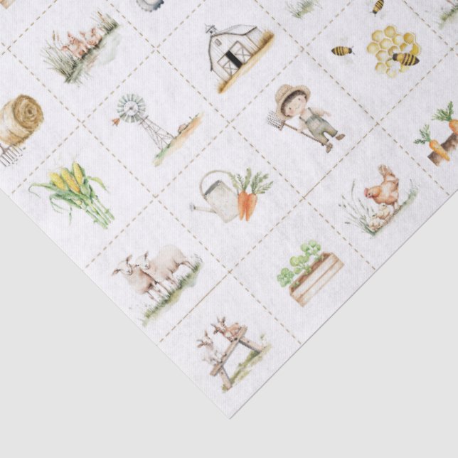 Papel De Seda Vida rural na fazenda (Detalhes)