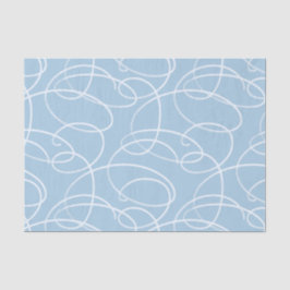 Papel De Seda Videira Giratória Abstrata | Arte de Linha Azul El