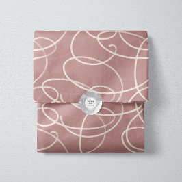 Papel De Seda Videira Giratória Abstrata | Arte de Linha Rosa El