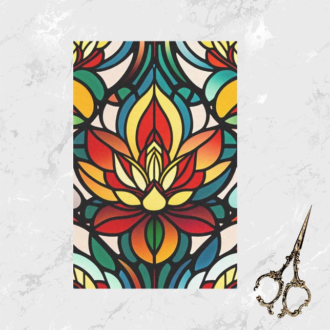 Papel De Seda Vidro Colorido De Água Vermelha Lilosa (Criador carregado)