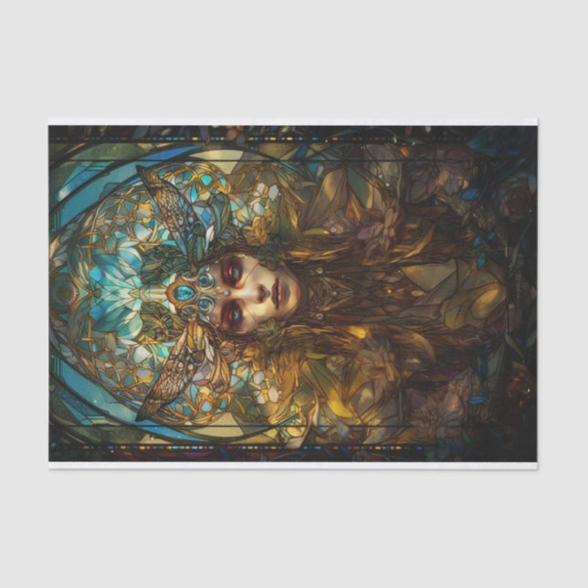 Papel De Seda Vidro Fada Lady (Frente )