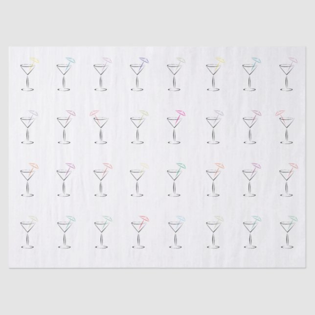 Papel De Seda Vidros na moda legal de Martini (Frente )