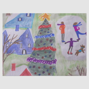 Papel De Seda Vila de Natal