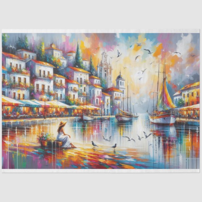 Papel De Seda Villas costeiras à beira da costa: dissociação (Frente )