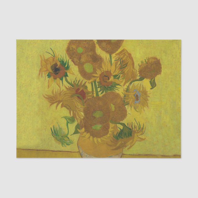Papel De Seda Vincent Van Gogh 15 Sunflower Painting (Frente )