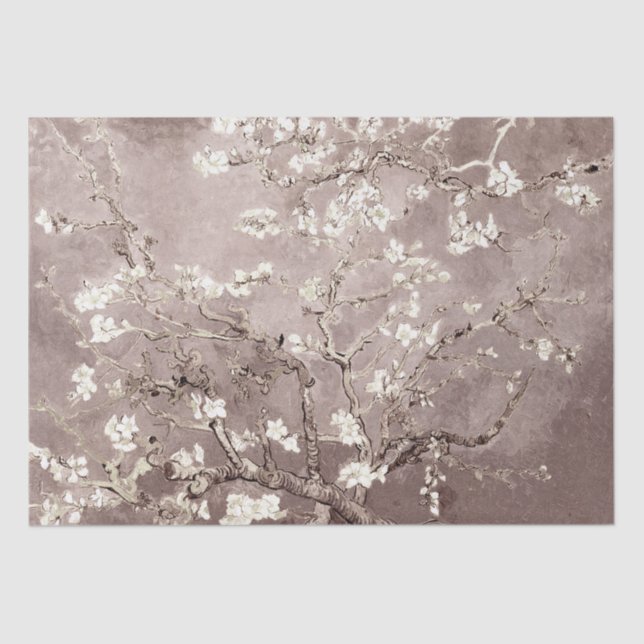 Papel De Seda Vincent Van Gogh Almond Blossoms Beige (Frente )