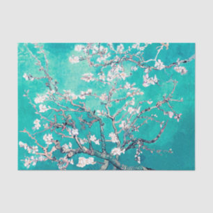 Papel De Seda Vincent Van Gogh Almond Blossoms Turquoise