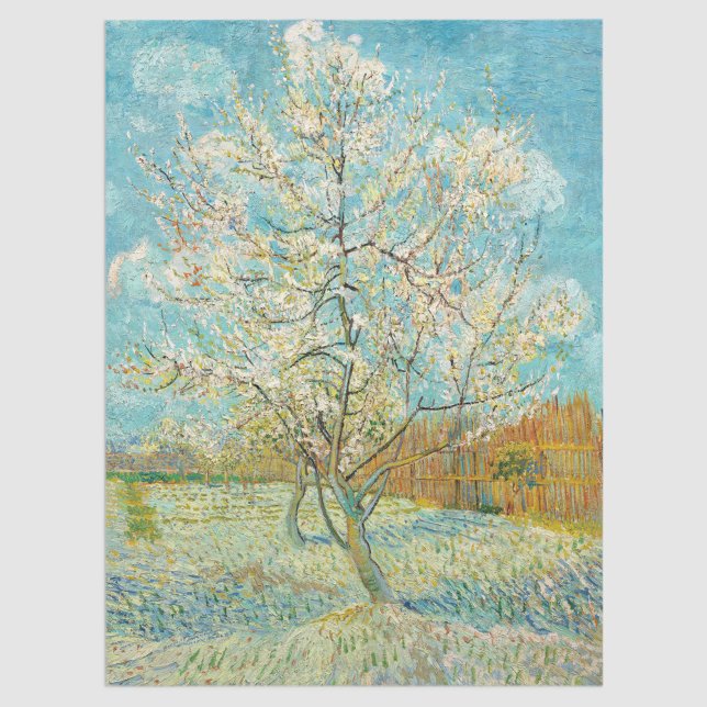 Papel De Seda Vincent van Gogh - Árvore Pêssega Rosa em Flor (Criador carregado)