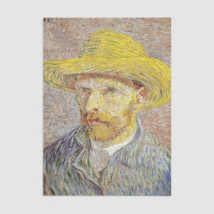 Papel De Seda Vincent van Gogh - Autorretrato com Chapéu de Pal