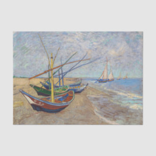 Papel De Seda Vincent van Gogh - Barcos de Pesca na Praia