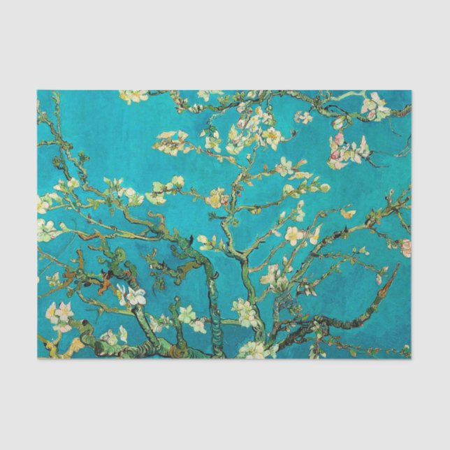 Papel De Seda Vincent Van Gogh Blossoming Almond Tree Arte Flora (Frente )