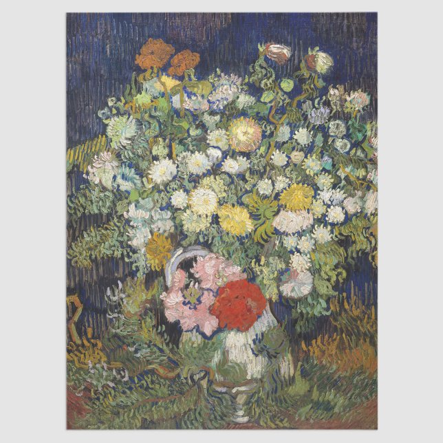 Papel De Seda Vincent van Gogh - Buquê de Flores em um Vase (Criador carregado)