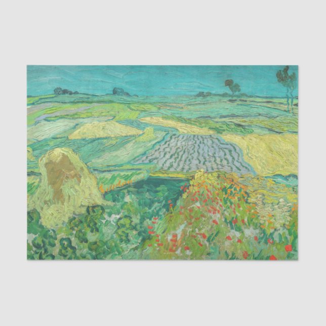 Papel De Seda Vincent van Gogh - Campos de trigo perto de Auvers (Frente )