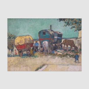 Papel De Seda Vincent van Gogh - Caravanas, Acampamento Cigano p