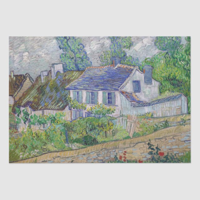 Papel De Seda Vincent van Gogh - Casas em Auvers (Frente )