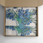 Papel De Seda Vincent Van Gogh irrises. Impressionismo azul flor<br><div class="desc">"Irises" de Vincent Van Gogh. Impressionismo arte floral azul.</div>