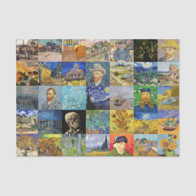 Papel De Seda Vincent van Gogh - Masterworks Mosaic Patchwork (Frente )
