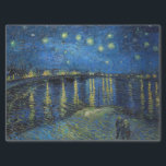 Papel De Seda Vincent van Gogh - Noite Estrelada sobre o Ródano<br><div class="desc">Noite de Starry sobre o Rhone/Nuit etoilee sur le Rhone - Vincent van Gogh,  Oil on Canvas,  1888,  Arles</div>