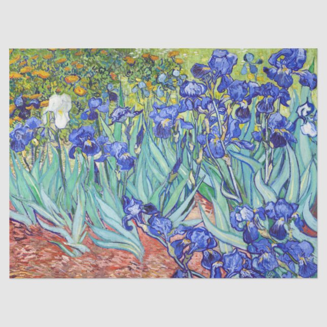 Papel De Seda Vincent Van Gogh pintando Íris (Frente )