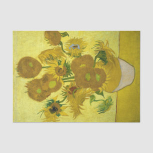 Papel De Seda Vincent Van Gogh Quinze Girassóis Em Um Vaso