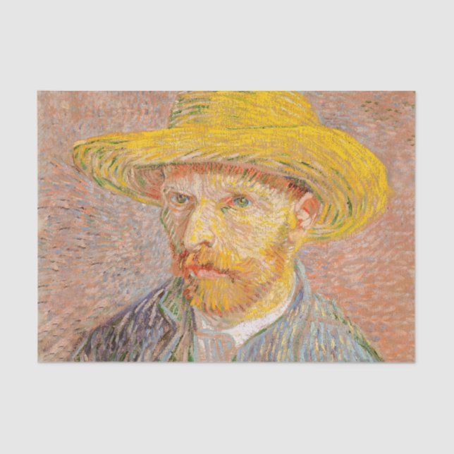 Papel De Seda Vincent Van Gogh - Retrato impressionista (Frente )