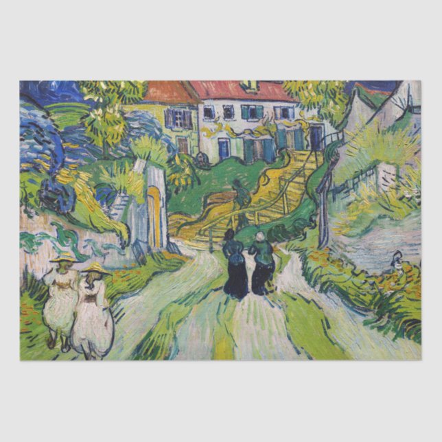 Papel De Seda Vincent van Gogh - Stairway em Auvers (Frente )