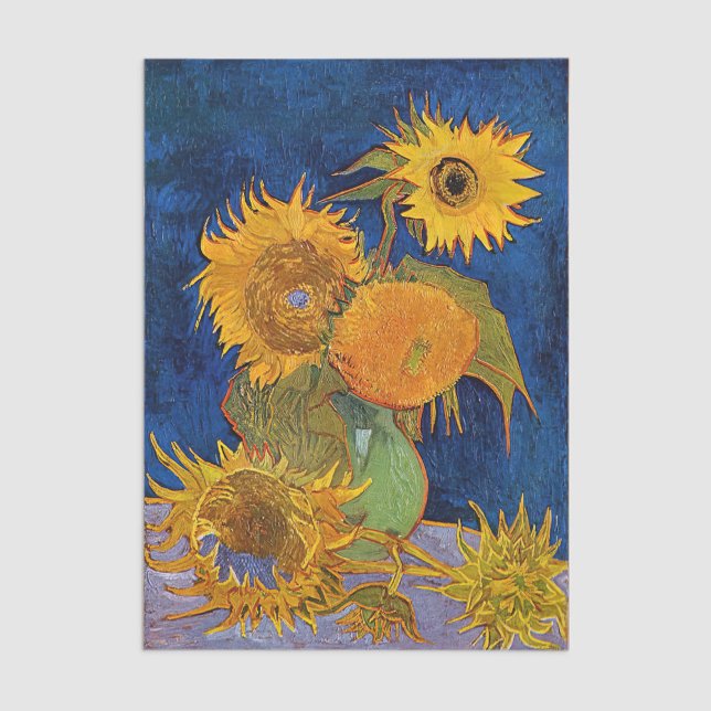 Papel De Seda Vincent van Gogh - Vase com Cinco Girassóis (Criador carregado)