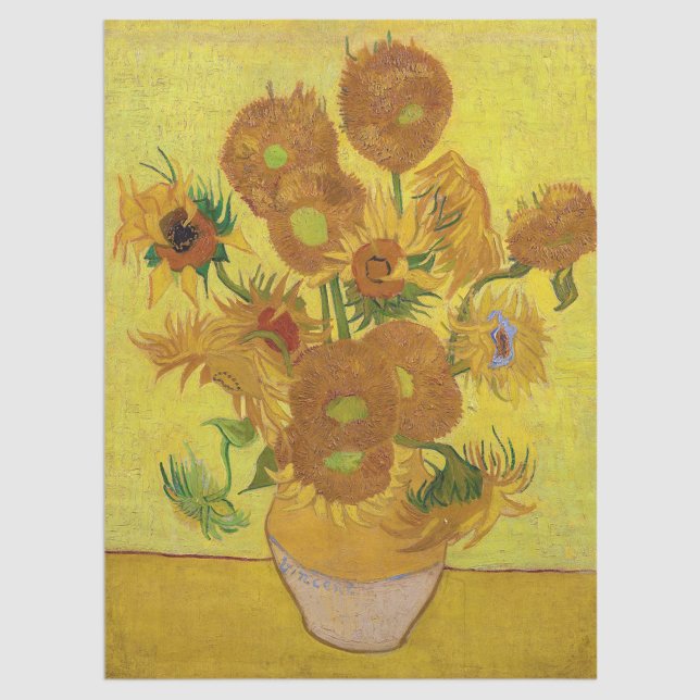 Papel De Seda Vincent van Gogh - Vase com Quinze Girassóis (Criador carregado)