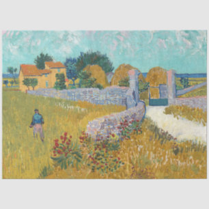 Papel De Seda Vincent Van Gogh Vintage Farmhouse em Provença