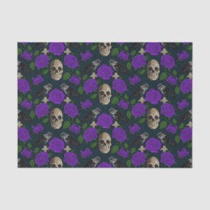 Papel De Seda Vinhas Rosa de Grama Gótica Escuro Raven