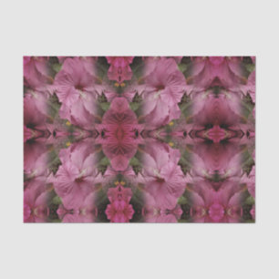 Papel De Seda Vintage Abstrato de Flor de Hibiscus Rosa