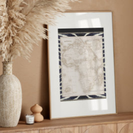 Papel De Seda Vintage African Map Ephemera Decoupage