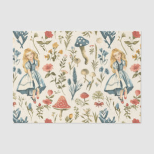 Papel De Seda Vintage Alice no País das Maravilhas da Nuvem de C