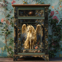 Vintage Alicorn Forest Unicorn Artesanato