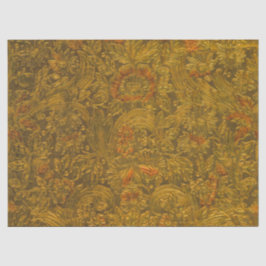 Papel De Seda Vintage Allover - Padrão Floral Embossed