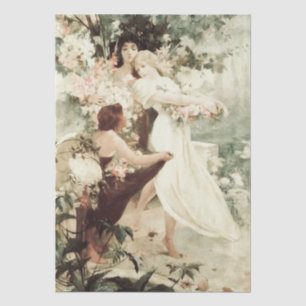 Papel De Seda Vintage Alphonse Mucha Spirit de Primavera