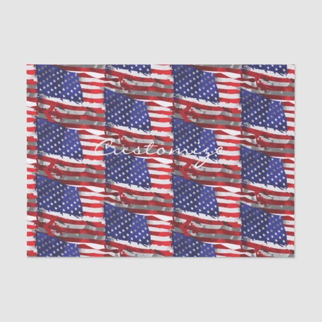 Papel De Seda Vintage American Flag Thunder_Cove (Frente )